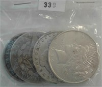 MORGAN DOLLARS & PEACE DOLLAR