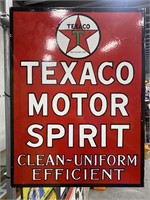 Texaco Motor Oil / Spirit Enamel Post Mount Sign