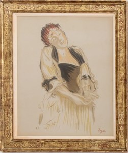 After Edgar Degas Woman's Portrait Print on Paper
