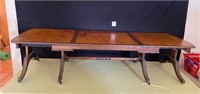 Adjustable Leather Topped Coffee Table