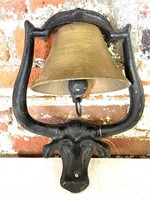 Cast Iron Bell on Steer Mount 
- 12” x 8.5”