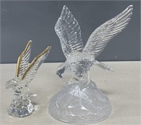 Fine Crystal Statue Eagle Sculpture Glass D'arques