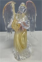 Large Clear and Gold Resin Angel