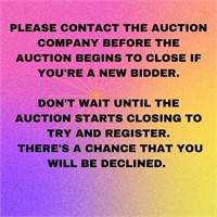 New Bidder? Contact Auction Company To Get