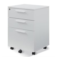 VICLLAX 3 Drawer Mobile File Cabinet with Lock, Un