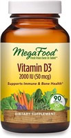 MegaFood, Vitamin D3 2000 IU 90 Tablets