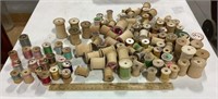 Spools of thread w/empty spools