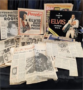Elvis clippings and memorabilia