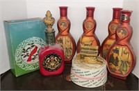 Lot w/ Vtg Decanters incl Jim Beams Choice,Brooks