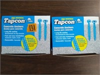 (2) 100-pc 1/4" x 4" Tapcon Concrete Anchors
