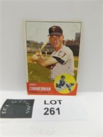 1963 TOPPS JERRY ZIMMERMAN MLB BASEBALL CARD