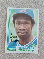 Topps Terry Harper, Braves, signed baseball card