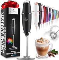 Zulay Powerful Milk Frother Handheld Foam Maker fo