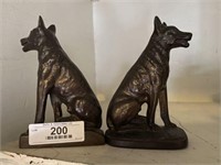 Metal Dog Bookends