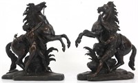 Pr. Bronze Marley Horse Sculptures