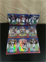 (9) Panini Prizm Football Cards