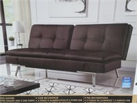 Relax Lounger - Brown Leather Futon (In Box)