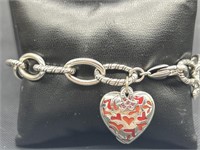 Brighton Breast Cancer Red Magnetic Heart Charm