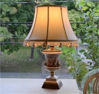 Pair of Naples Capodimonte porcelain table lamps