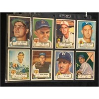(8) Crease Free 1952 Topps Baseball Cards
