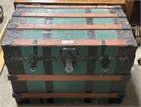 Antique Travel Trunk Chest.