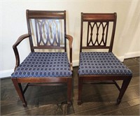 Lot Of 2 Duncan Phyfe Dining Chairs - 1 Captains