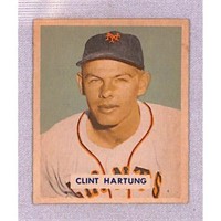 1949 Bowman Clint Hartung Hi # Crease Free