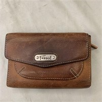 Brown Fossil Wallet Vintage Card Holder Wallet