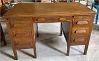 Antique Oak Kneehole Desk