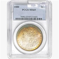 1880 Morgan Silver Dollar PCGS MS65
