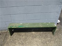 Wooden Green Bench 48x12"