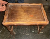 rectangular walnut tea table with removable tray
