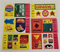 (6) 1969 Topps "Groovy Stick-Ons" Cards