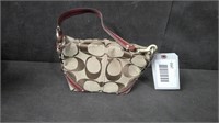 COACH PURSE - BEIGE & MAROON