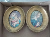 2 Oval 3.5" religious pictures FOYER