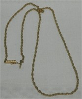 14kt Yellow Gold Twist Rope Necklace