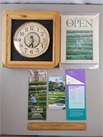 Golf Clock & 1994 US Open Magazine
