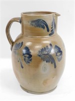 Large Stoneware Pitcher. 19th century. 3 gallons