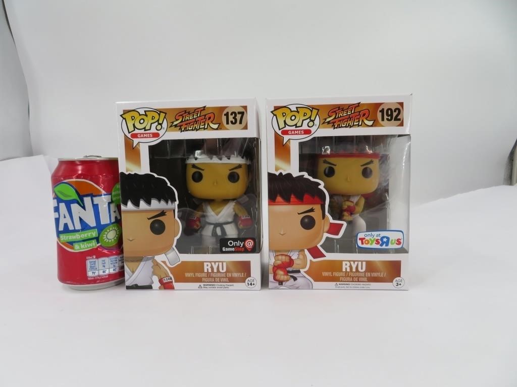 2 figurines Funko Pop Street Fighter