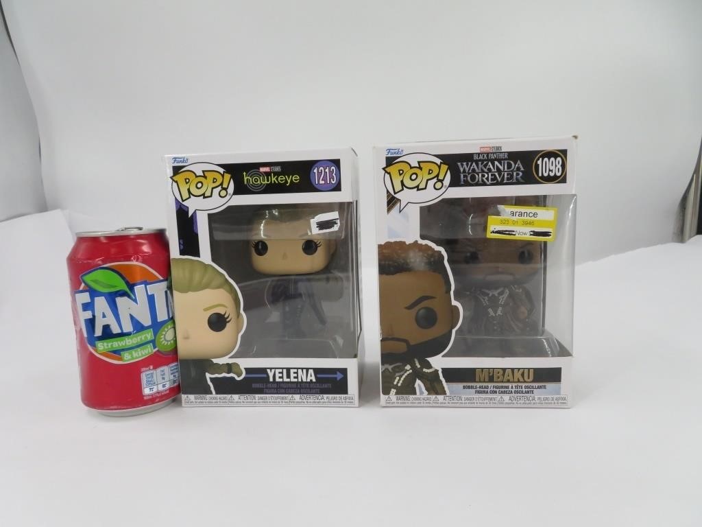 2 figurines Funko Pop Marvel