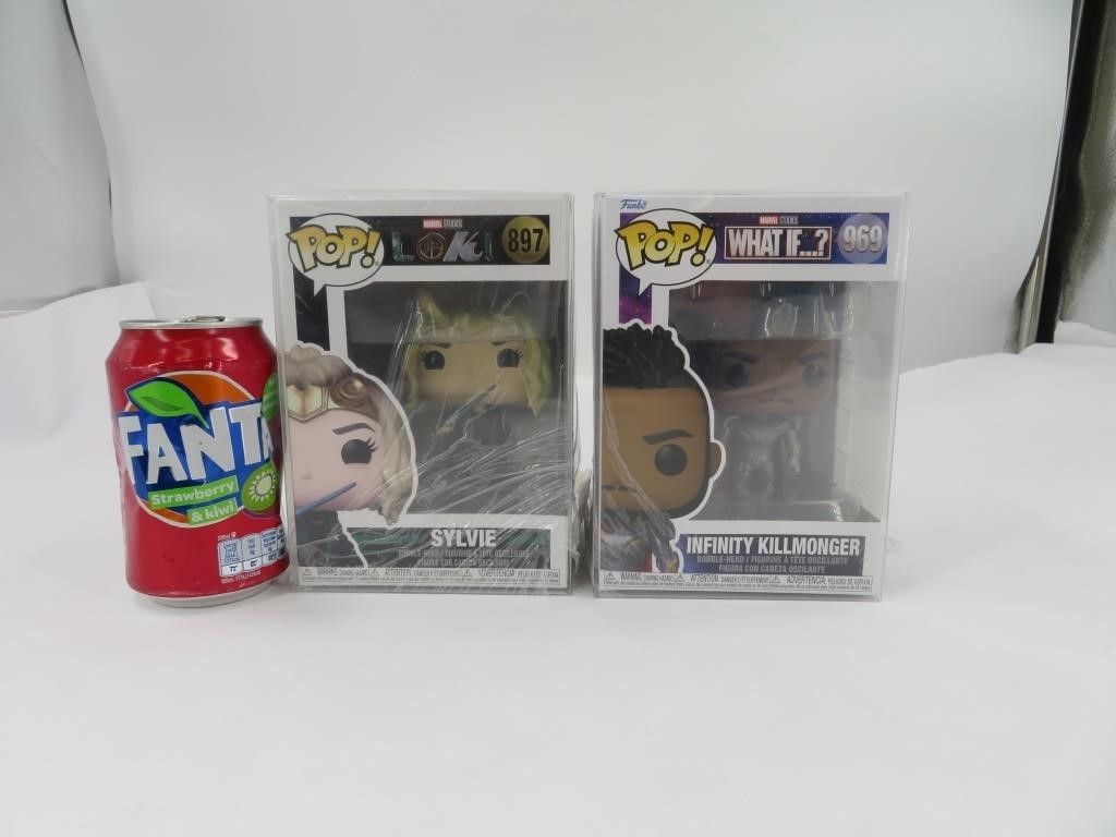 2 figurines Funko Pop Marvel