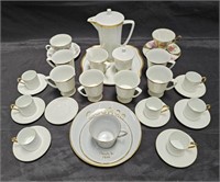 Large group of vintage porcelain - tea pot, sugar