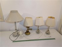 (4) Lamps & Candle Holder