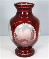 RICHTER, Lubomir Engraved Glass Vase