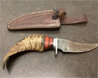 Horn Handle Rat-Tail Survival Knife