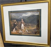 Hunting Print of Men and Dogs