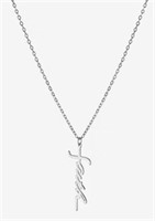 Faith Sterling Silver 16 Inch Pendant Necklace