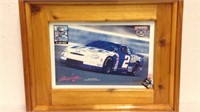 26"x20" Wood framed rusty Wallace NASCAR