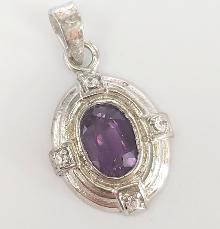 Silver Amethyst Pendant