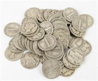 Coin 60 Mercury Dimes-G-VF